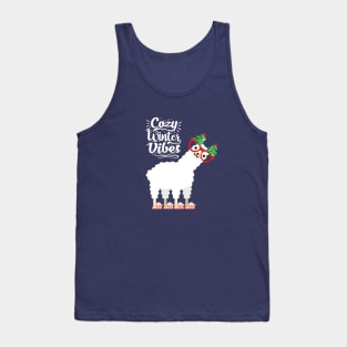 Funny and cute festive llama Tank Top